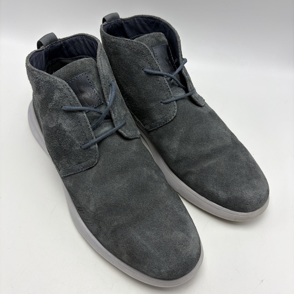 Johnnie-O Mens The Chill Chukka Gray Ankle Boots Gray 9.5 M Leather Suede Casual